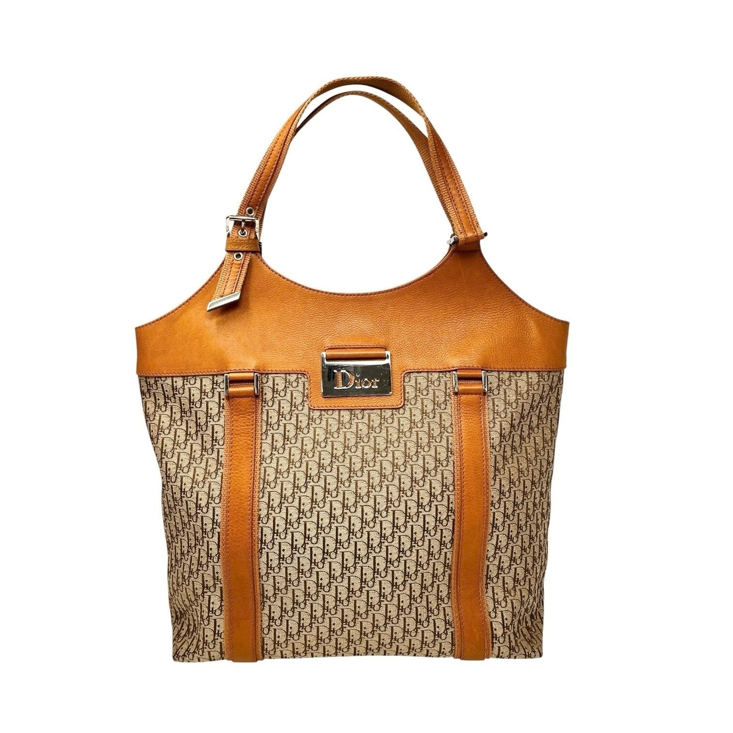 Christian Dior Vintage 2005 Trotter Monogram Street Chic Logo Tote Bag Canvas