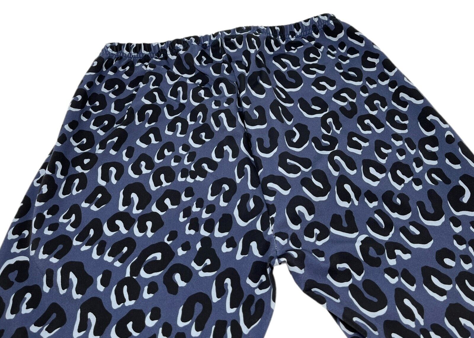 LOUIS VUITTON Vintage Logo Leopard Leggings #M Bottoms Dark Blue Black RankAB