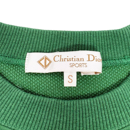 Christian Dior Sports Vintage Logo Sweatshirt Top #S Green White 902839