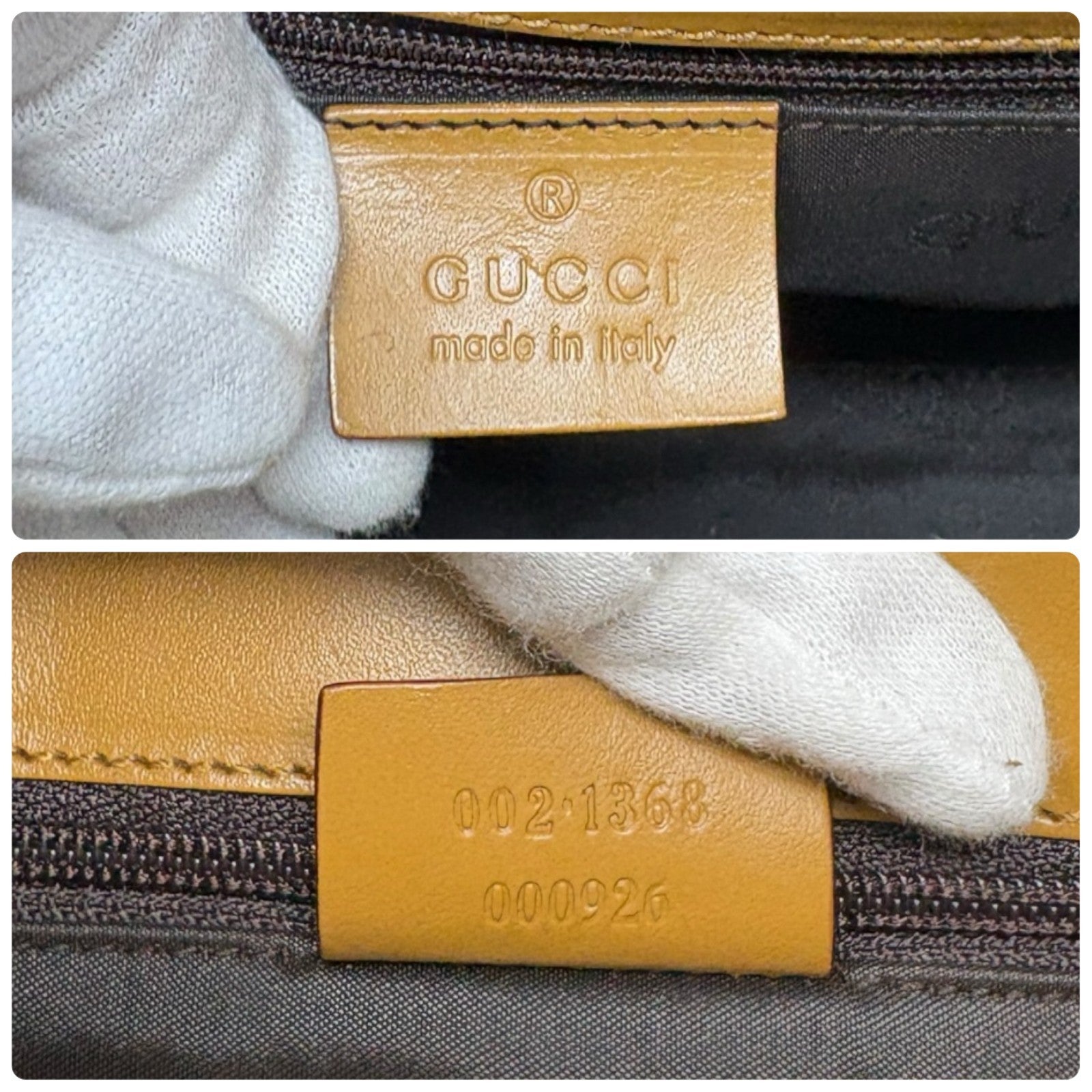 GUCCI Vintage Jackie Cow Pony Calf Hair Shoulder Bag Brown Gold Leather