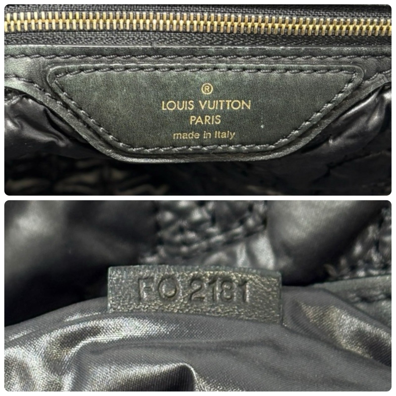 LOUIS VUITTON Vintage Monogram Desire Vertical Lockit GM Tote Bag 2way Black