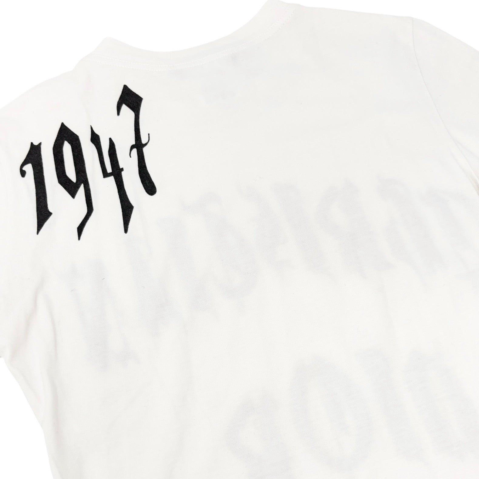 Christian Dior Vintage 2002 Logo T-shirt Top #38 Calligraphy Gothic White Black