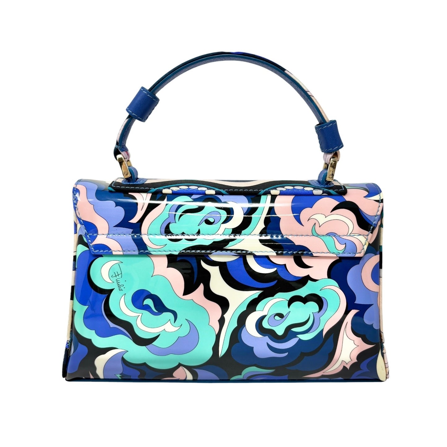 EMILIO PUCCI Vintage Logo Psychedelic Printed Multicolor 2way Bag Blue 902568