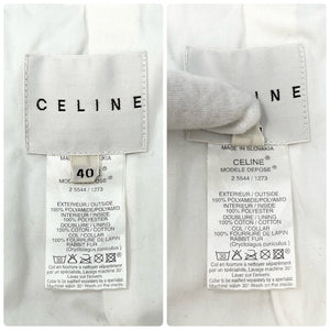 CELINE Vintage Macadam Monogram Logo Puffer Vest Jacket #40 Light Blue Rank AB+