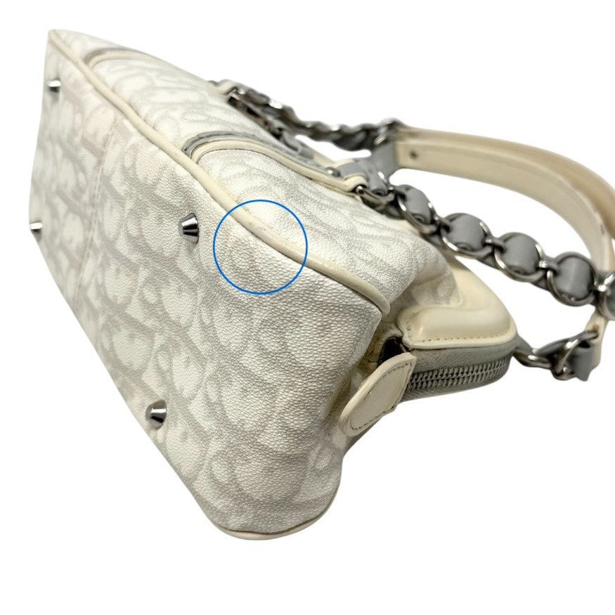 Christian Dior Vintage Romantique Trotter Monogram Bag Heart White 902466
