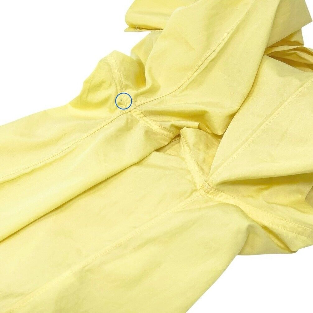 CHANEL Vintage PO4946 CC Mark Logo Shirt Top #36 Button Up Yellow Gold Cotton