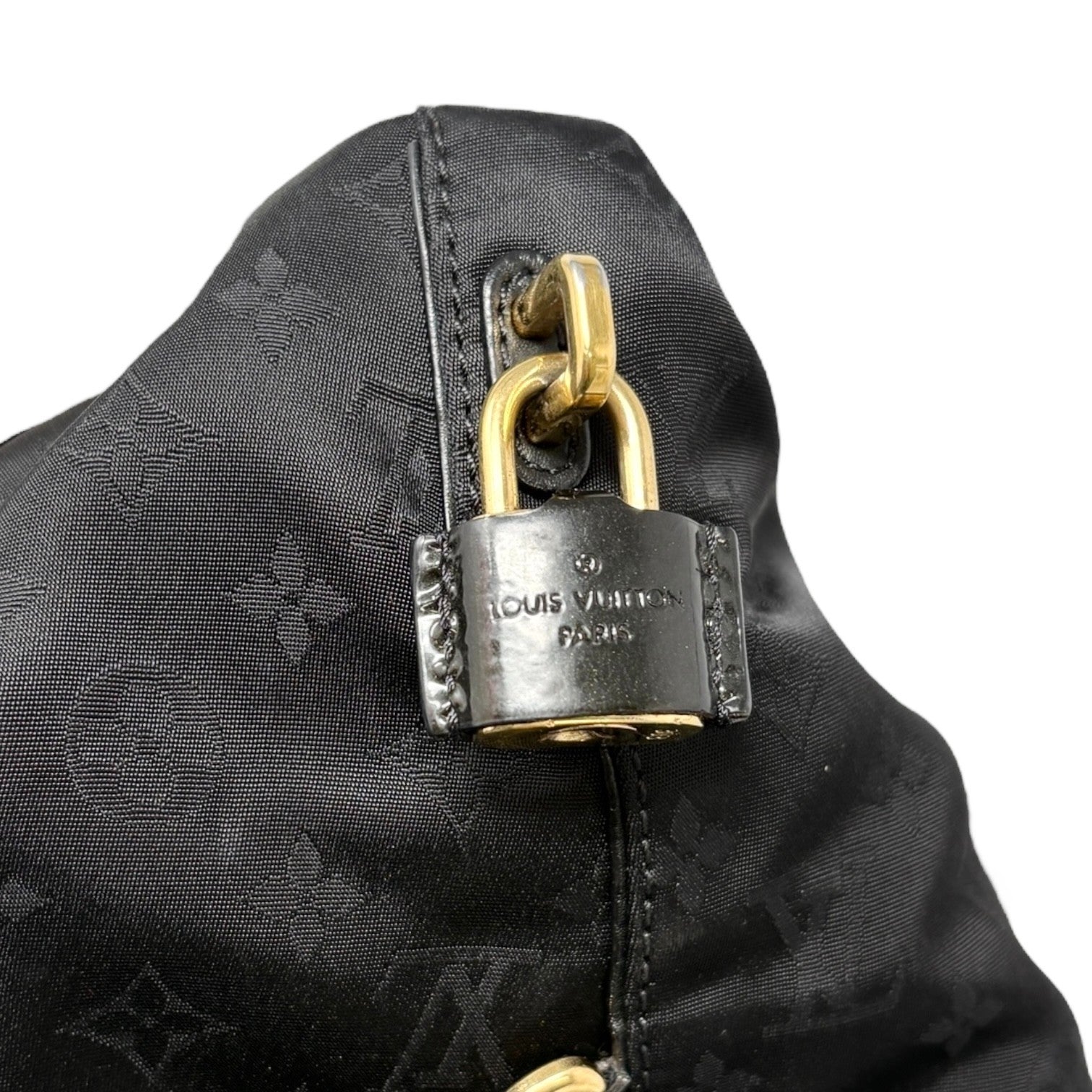 LOUIS VUITTON Vintage Monogram Desire Vertical Lockit GM Tote Bag 2way Black