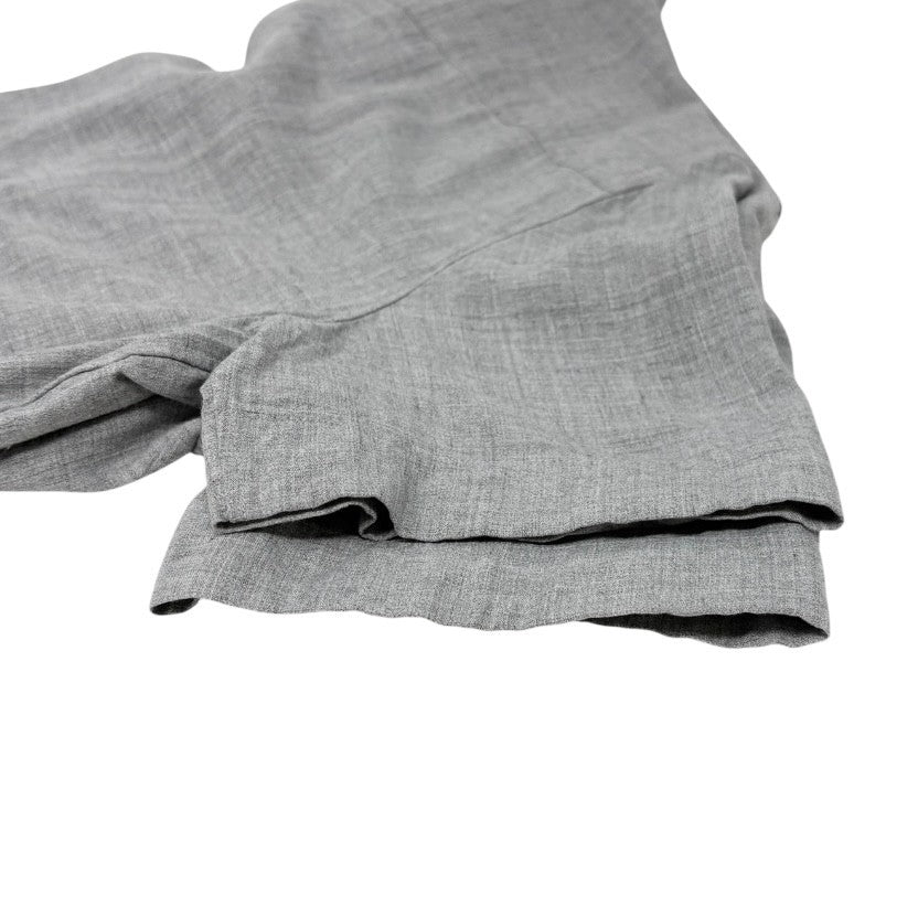 CHANEL Vintage 99P CC Logo Short Sleeve Shirt Blouse Pocket #38 Gray Rayon