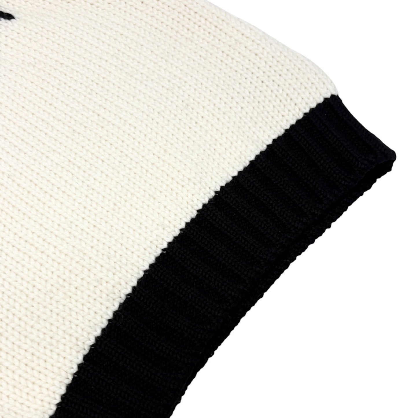 CHANEL Sport Vintage 08A CC Logo Snowflake Knit Turtleneck Sweater #38 901977
