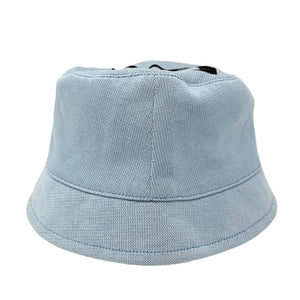 CHANEL Sport Vintage 03A Big CC Mark Knit Bucket Hat #S Blue Black Rank AB