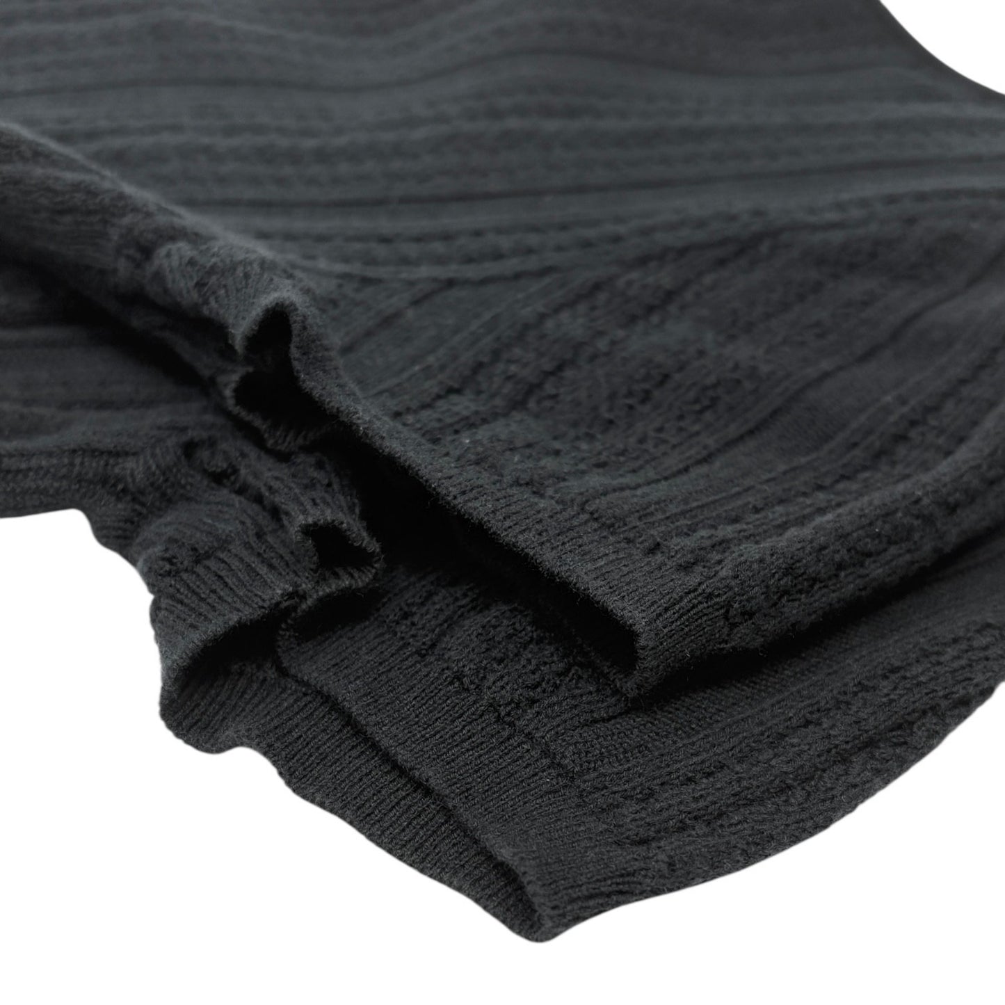 CHANEL Vintage 04P CC Mark Logo Mesh Knit T-shirt Top #38 Black Cotton