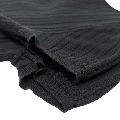 CHANEL Vintage 04P CC Mark Logo Mesh Knit T-shirt Top #38 Black Cotton