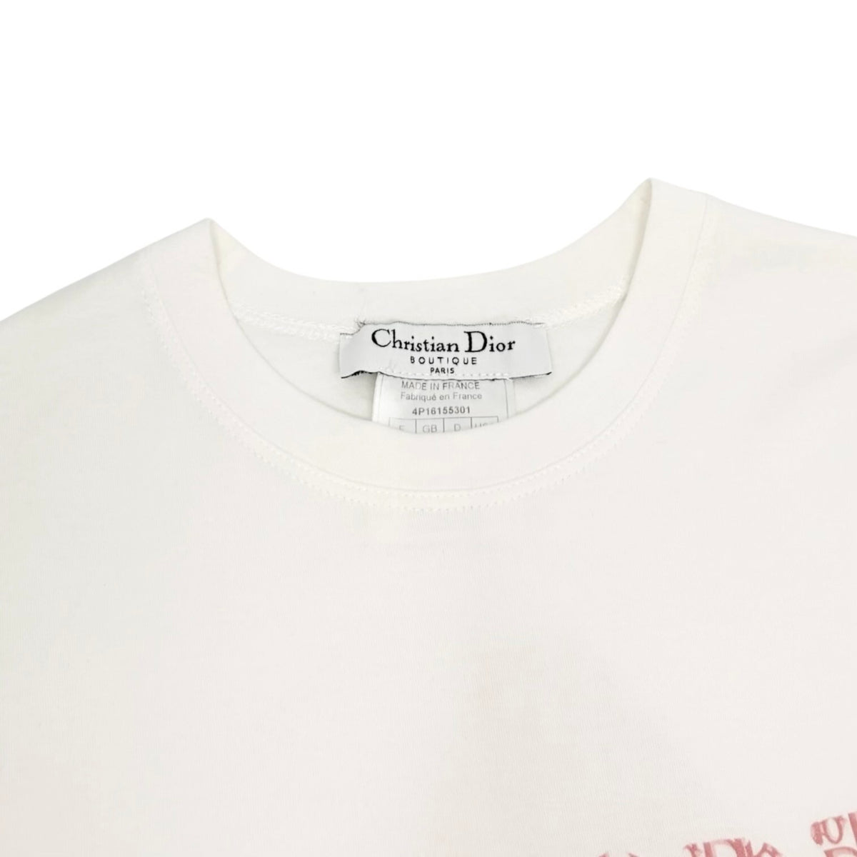 Christian Dior Vintage 2004 J'ADORE Logo Trotter Tank Top #38 White Pink 902365