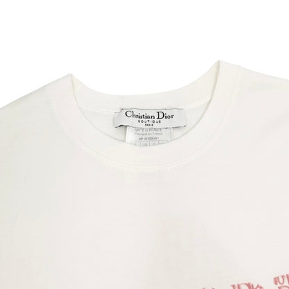 Christian Dior Vintage 2004 J'ADORE Logo Trotter Tank Top #38 White Pink 902365