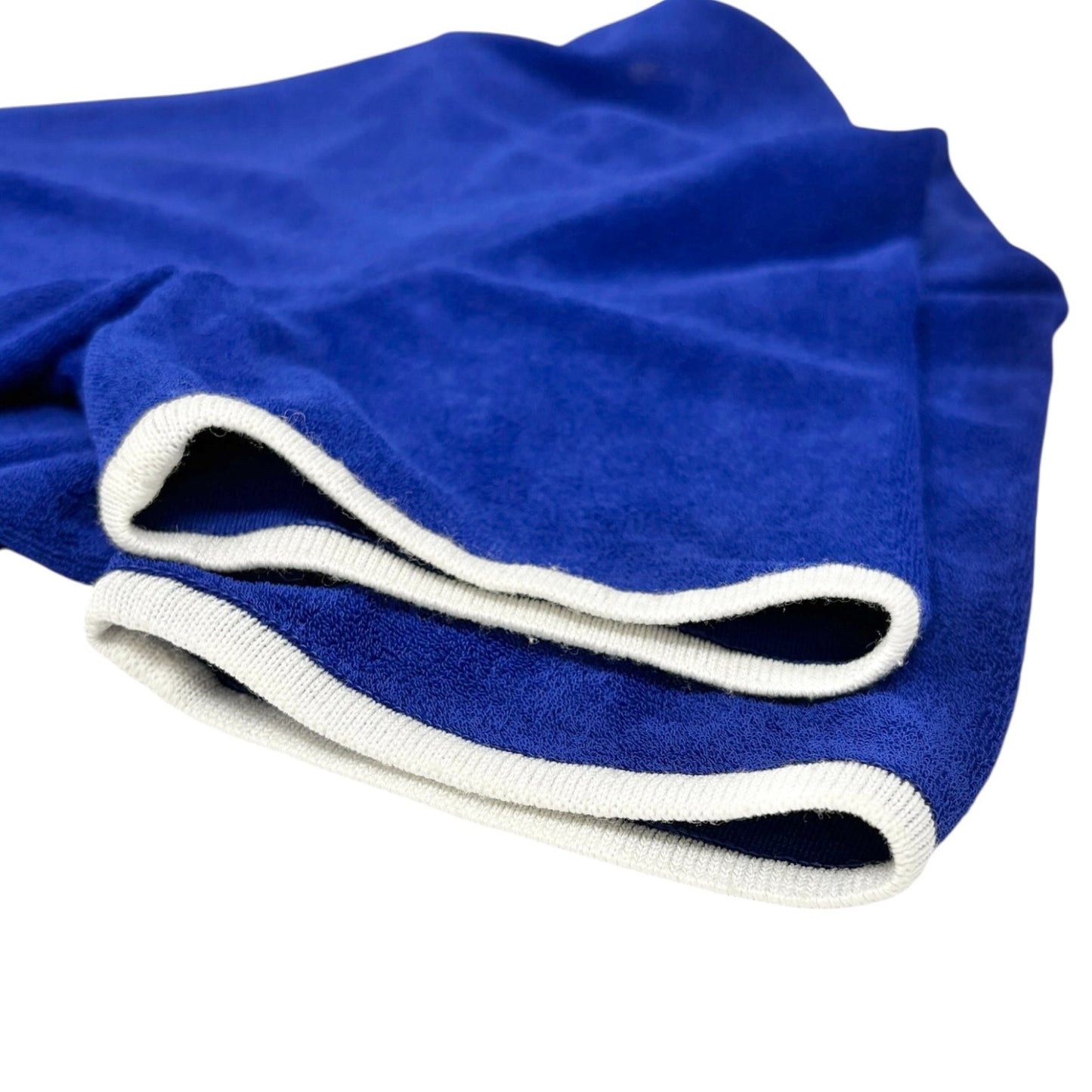 Yves Saint Laurent Vintage YSL Logo Terry Cloth T-shirt Top #M Blue White Rayon