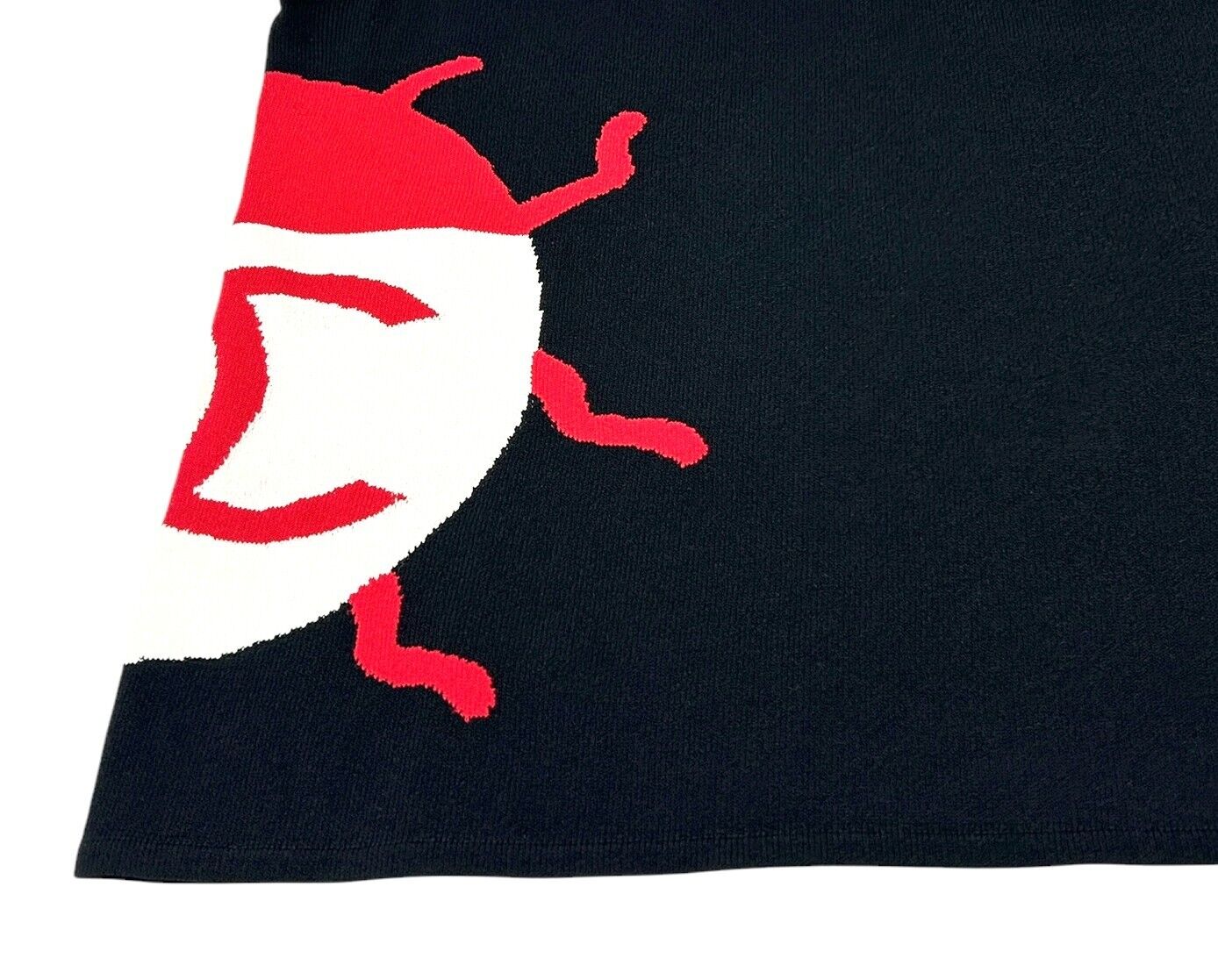 CHANEL Vintage 04P CC Mark Logo Ladybugs Knit Tank Top Black White Cotton