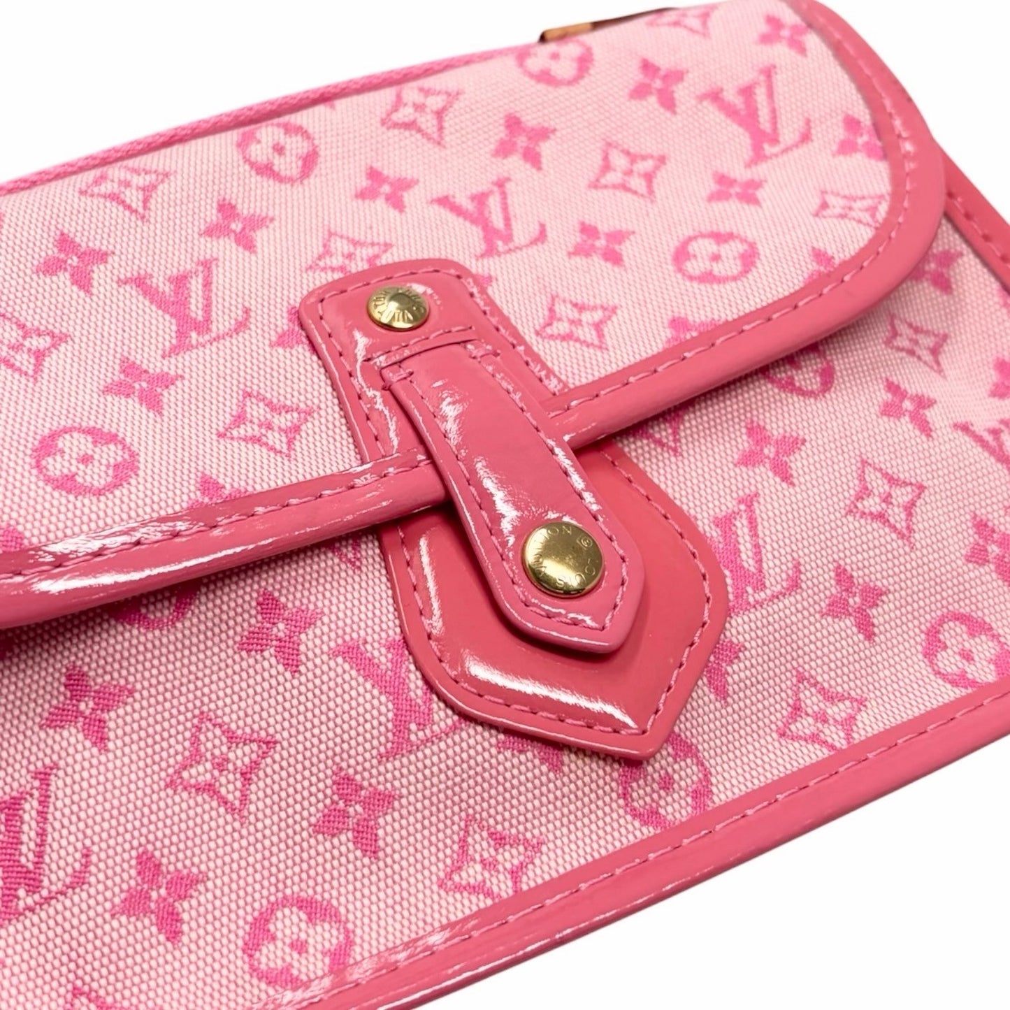 LOUIS VUITTON Vintage Monogram Trousse Mini Bag Pink Canvas Pochette 901802