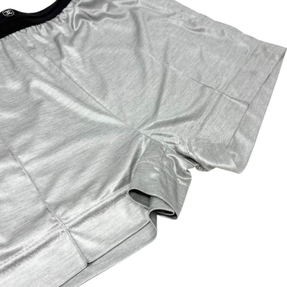 CHANEL Vintage P43484 CC Hoodie Zip Up Jacket Short Pants Set #34 Silver 901933