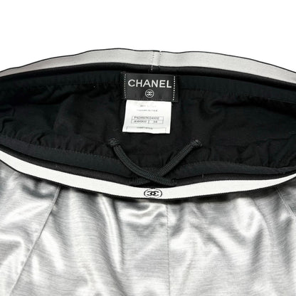 CHANEL Vintage P43484 CC Hoodie Zip Up Jacket Short Pants Set #34 Silver 901933