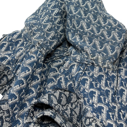 Christian Dior Vintage Trotter Monogram Belt Jacket #38 Blue Denim 902493