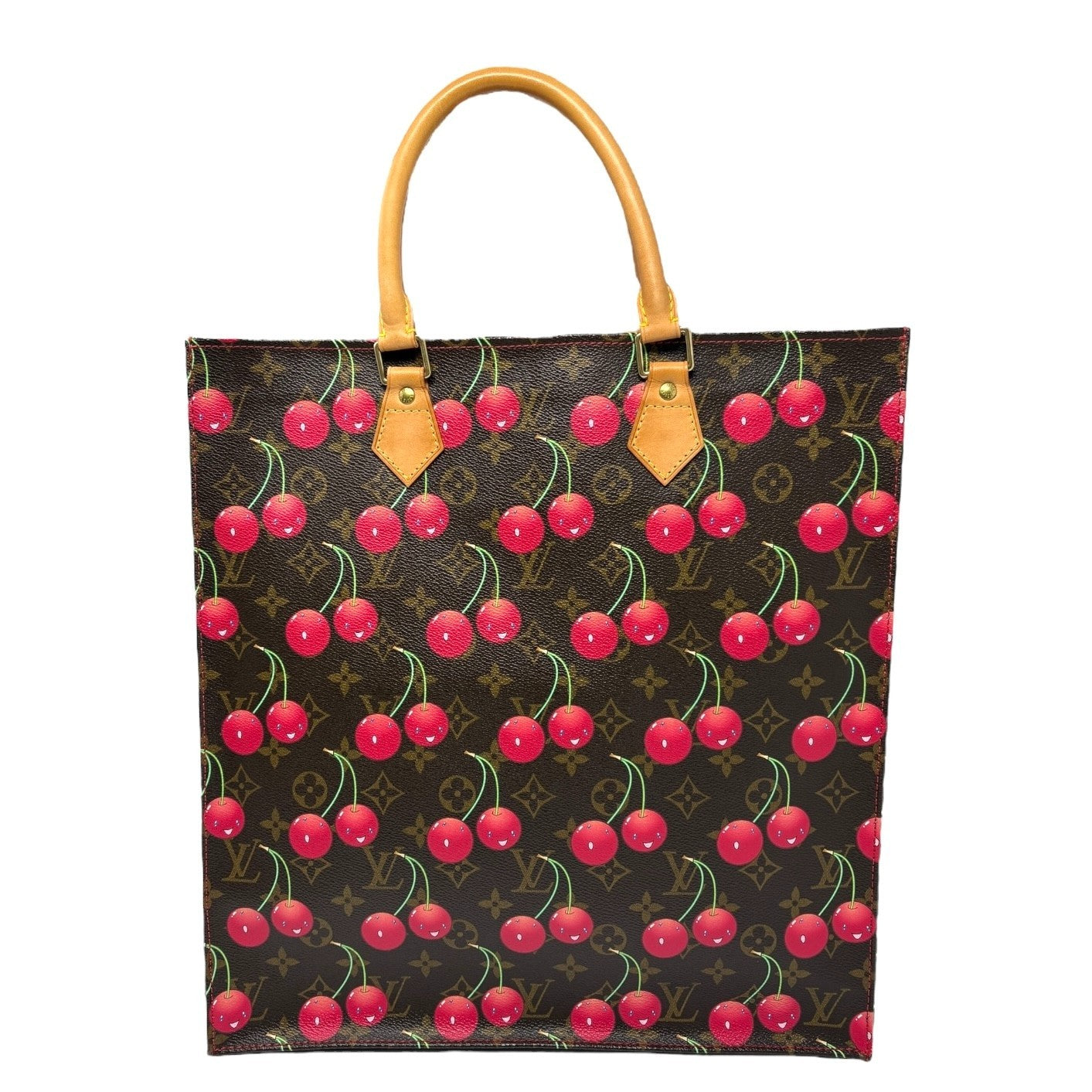 LOUIS VUITTON Vintage M95010 2005 Monogram Cherry Bag Sac Plat Brown Murakami