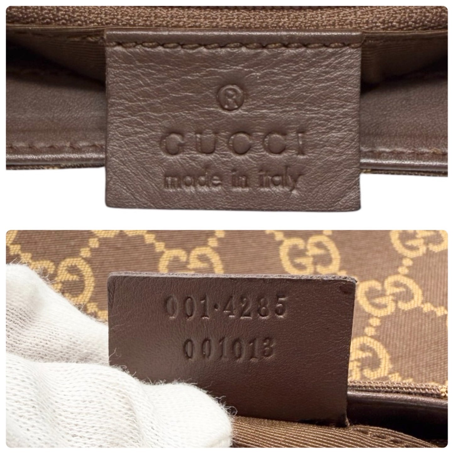GUCCI Vintage GG Monogram Mini Shoulder Bag Pochette Brown Canvas 901851