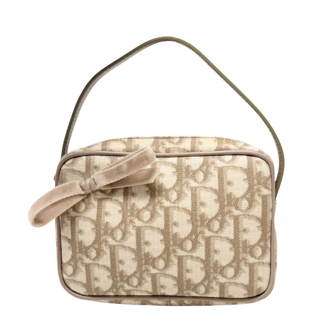 Christian Dior Vintage Trotter Monogram Romantique Mini Bag Beige PVC 902278