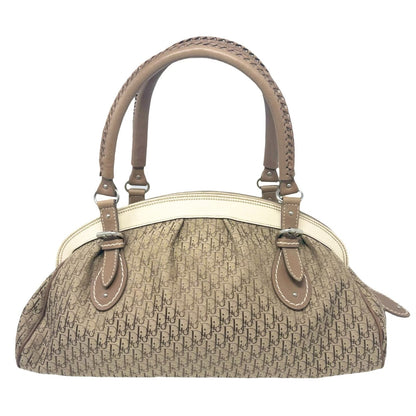 Christian Dior Vintage 2006 Trotter Monogram Shoulder Bag Beige Canvas 902543