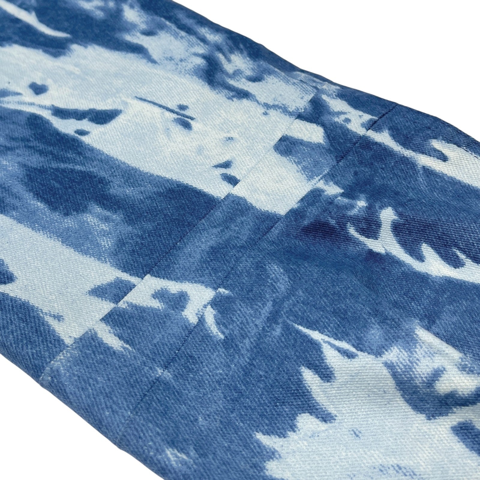 Christian Dior Vintage 2000 John Galliano Tie-Dye Denim Pants #38 Boa Blue