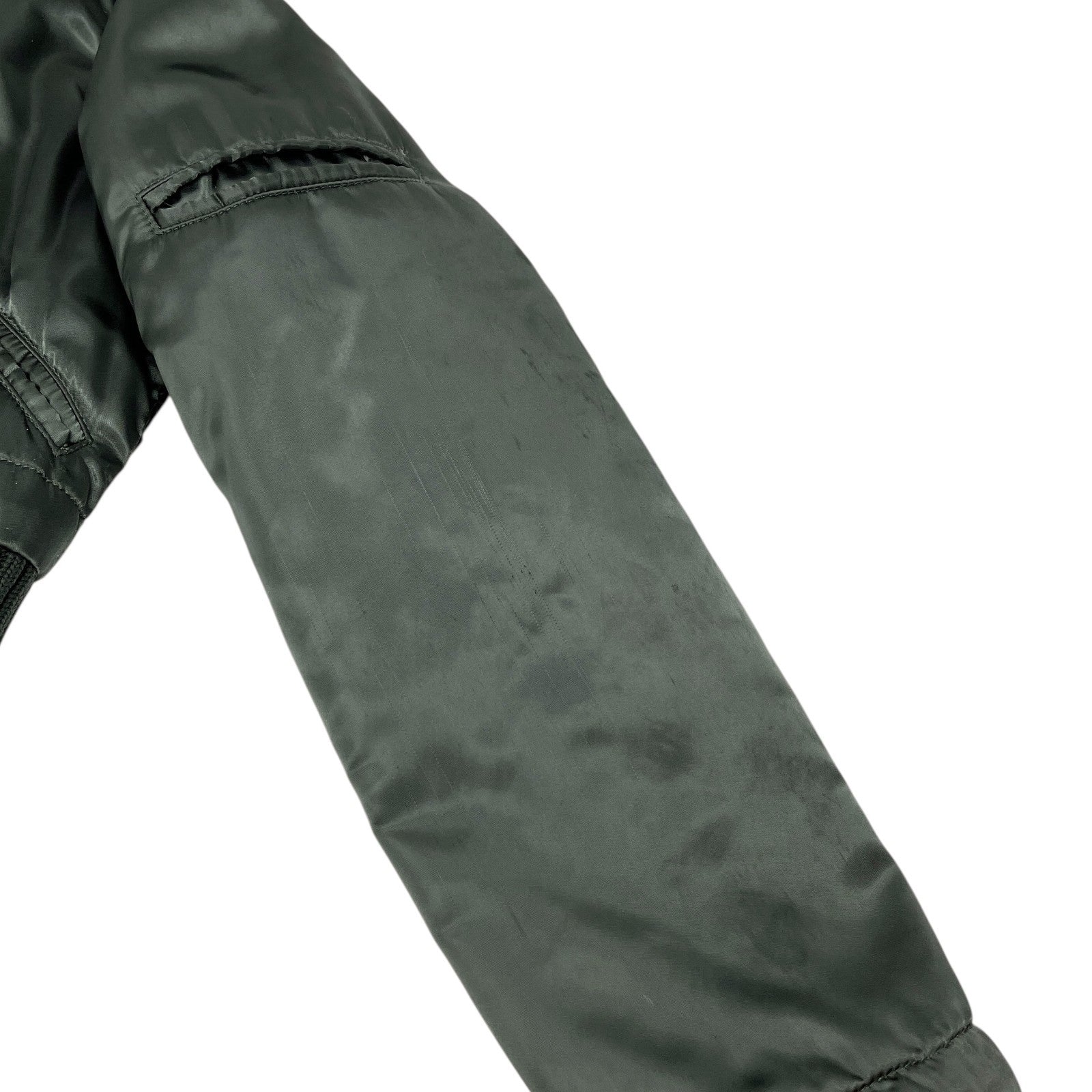 CHANEL Sport Vintage 03A CC Logo Nylon Jacket #38 Rib Knit Zip Green Silver