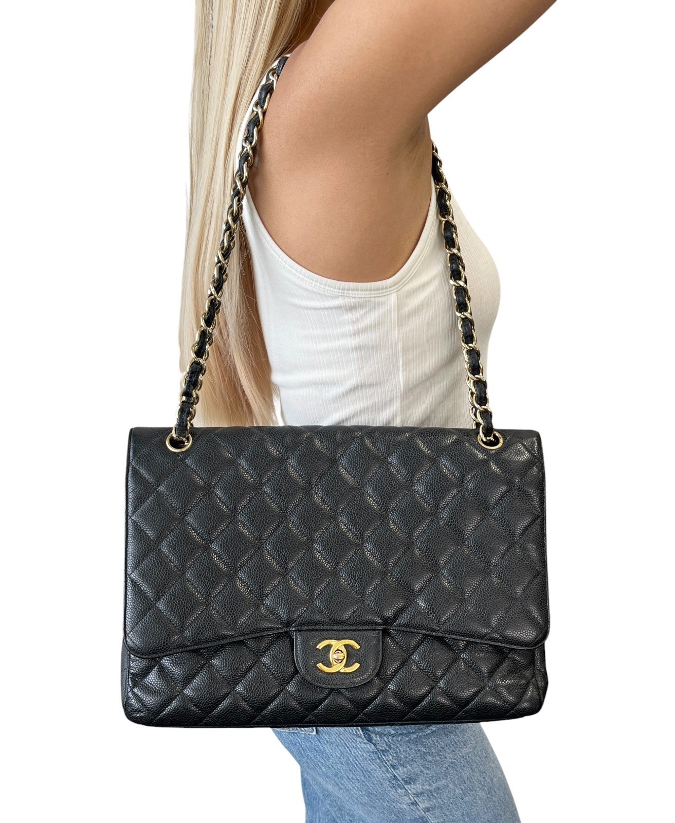 CHANEL Vintage Cambon Line CC Logo Quilted Wallet Black Pink Leather  902229