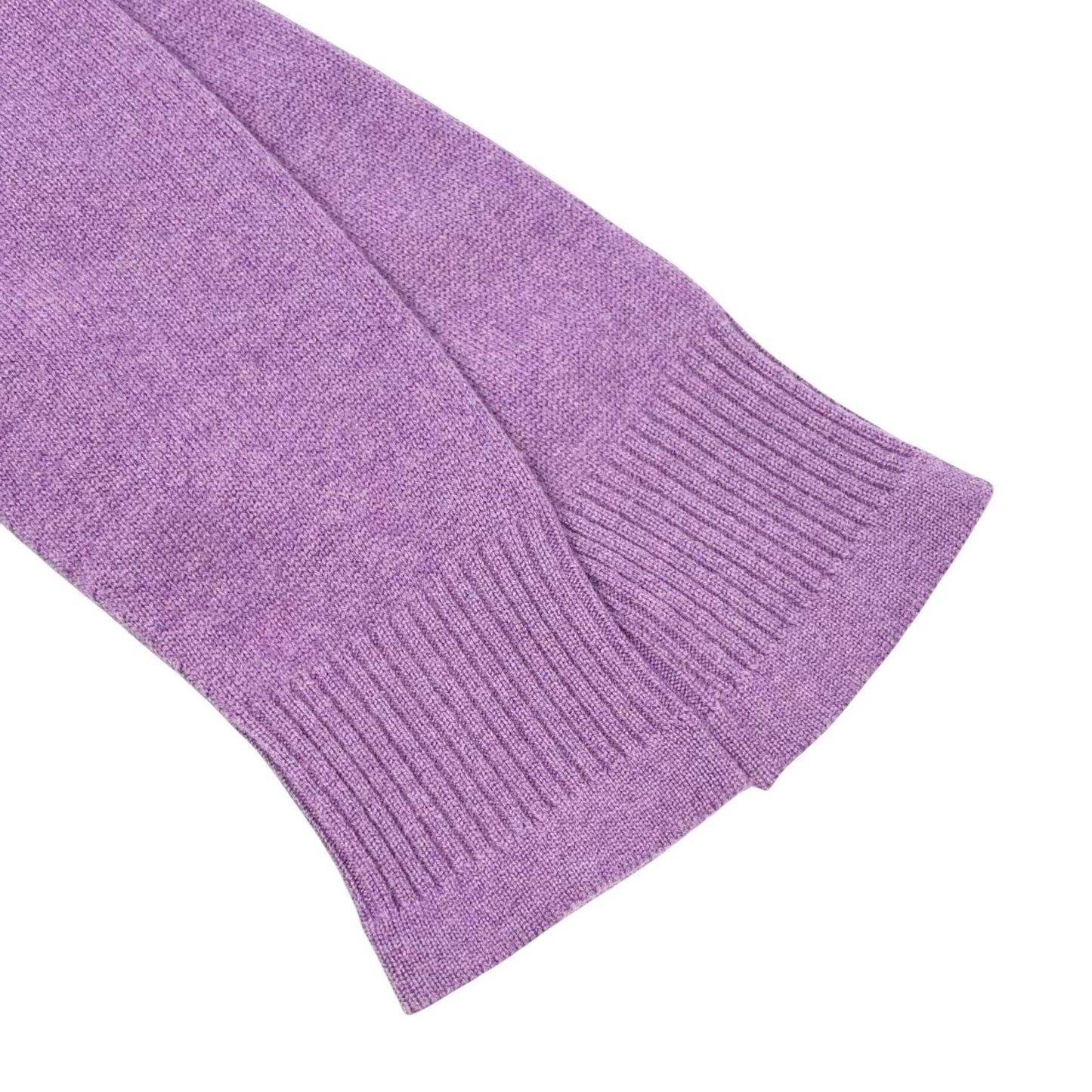 CHANEL Vintage CC Turnlock Sweater Dress #38 Cashmere Purple Silver 902247