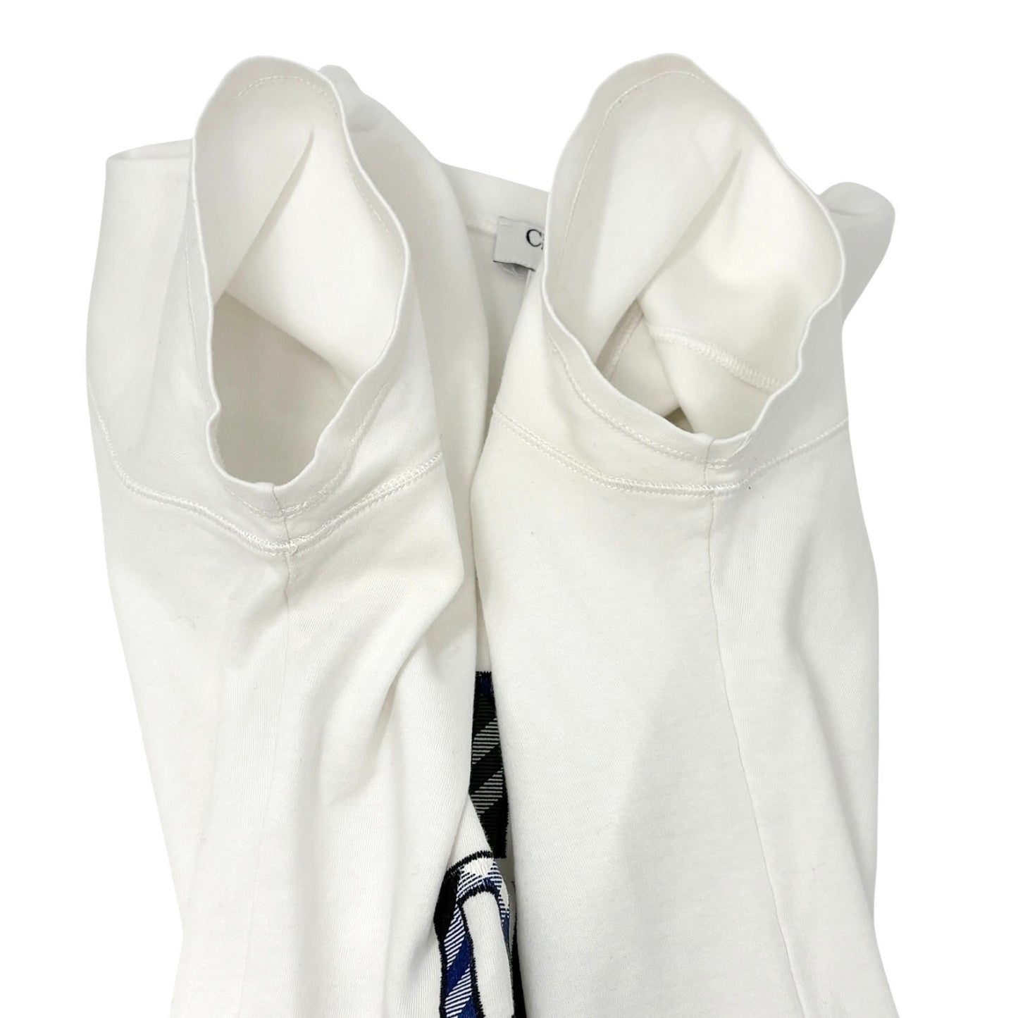 Christian Dior Vintage 2004 Dolls Logo V-neck T-shirt Top #36 White Cotton