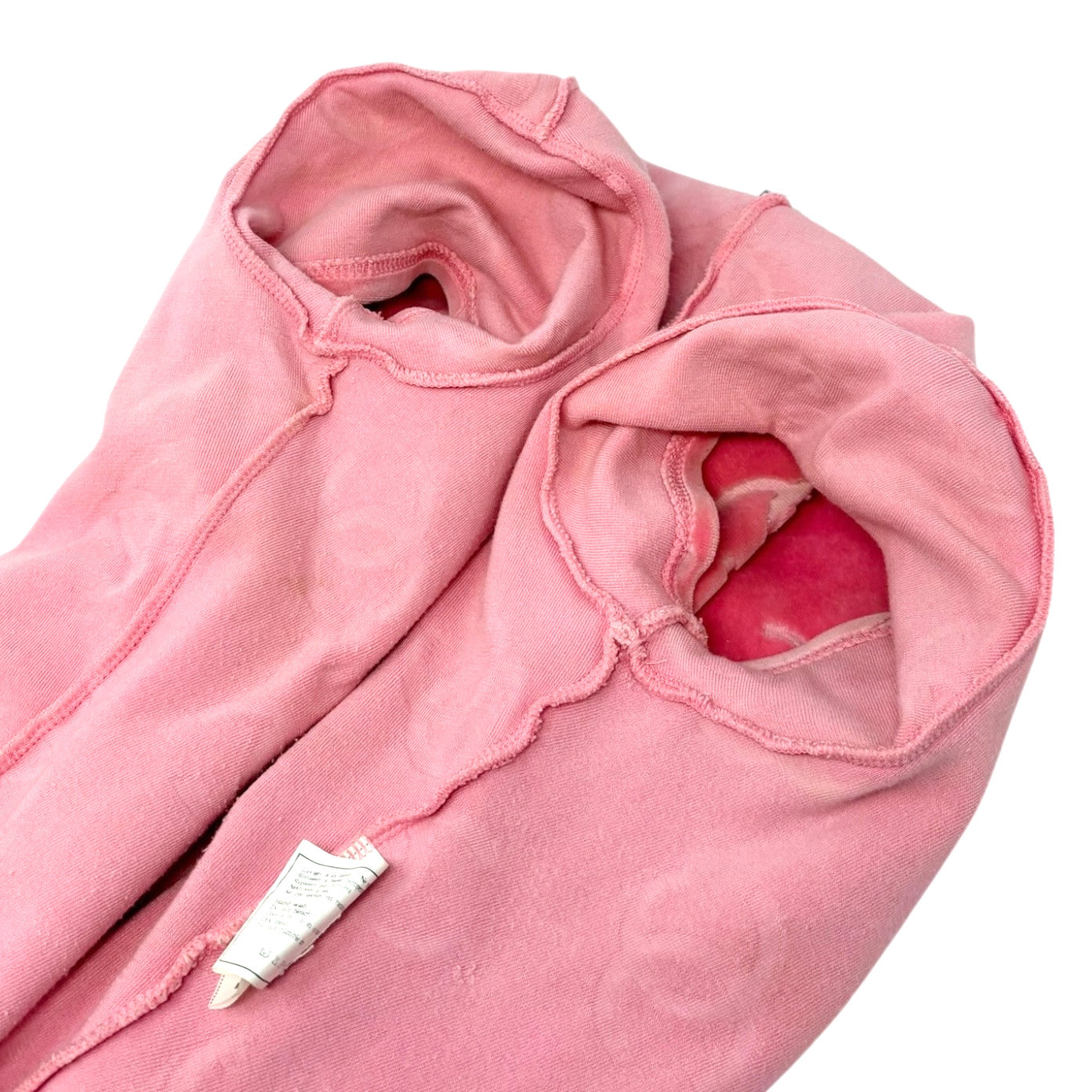 CHANEL Vintage 96A CC Logo Snap Button Velour Shirt Top #40 Pink Cotton