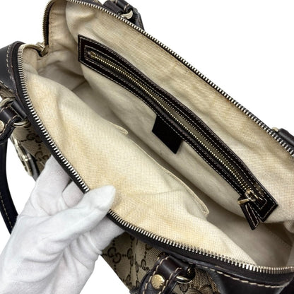 GUCCI Vintage GG Monogram Lovely Heart Shoulder Bag Beige Brown Canvas 902325