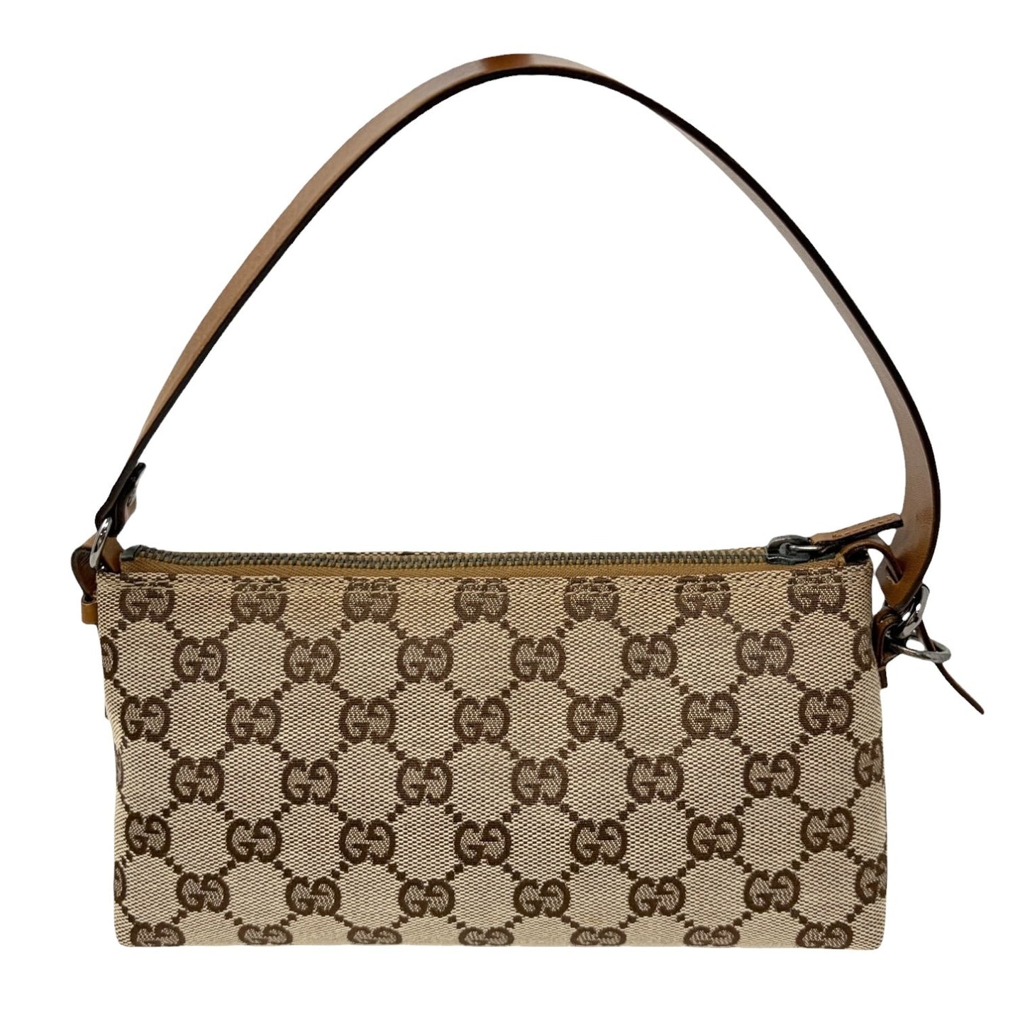 GUCCI Vintage GG Monogram Logo Mini Shoulder Bag Beige Brown Canvas 902295