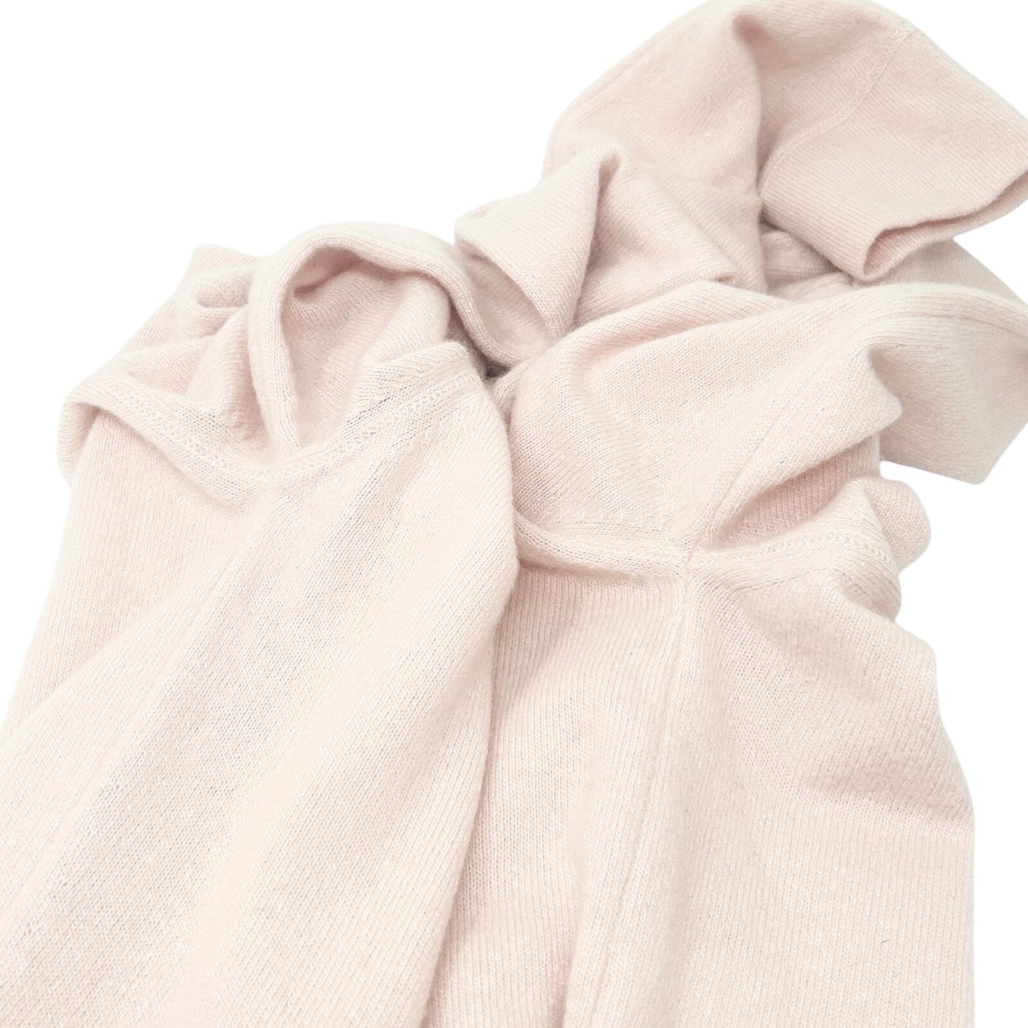 CHANEL Vintage 01A CC Mark Logo Long Sleeve Sweater Top #34 Pink Cashmere Knit