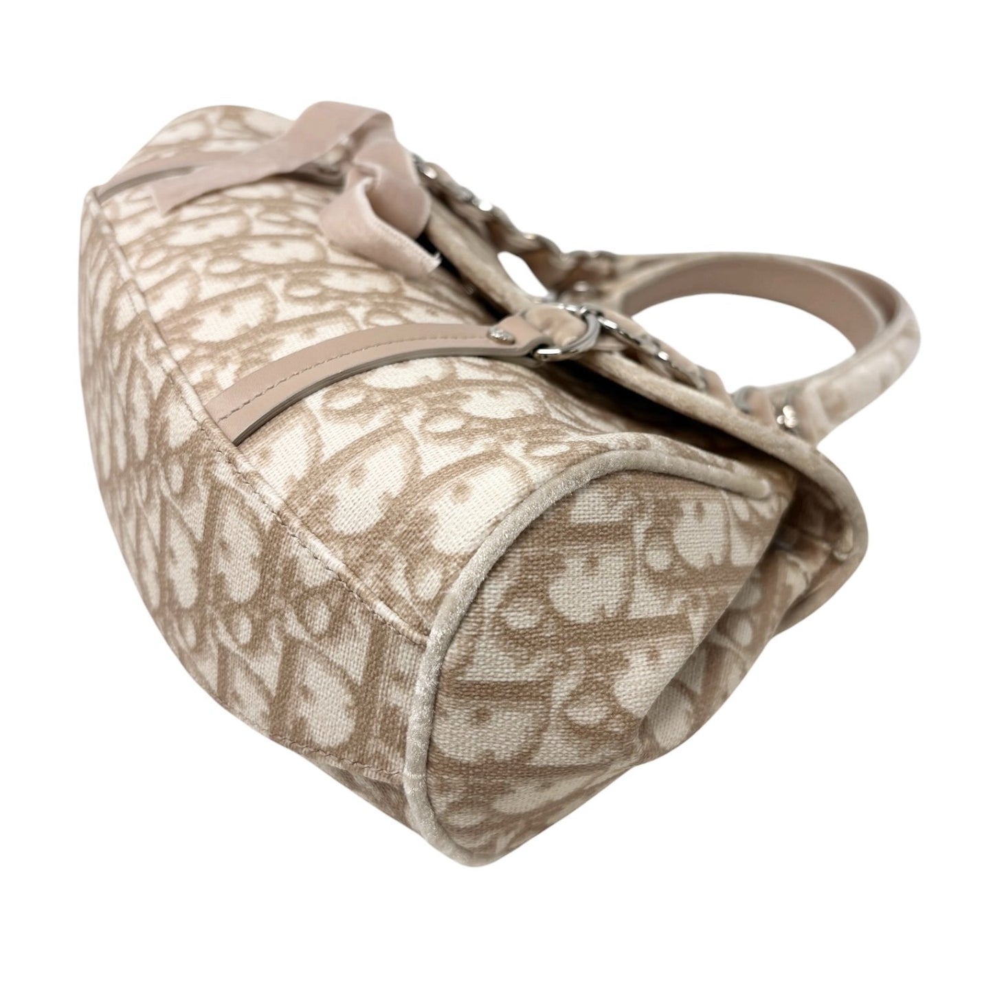 Christian Dior Vintage 2005 Trotter Monogram Romantique Bag Beige PVC 902270