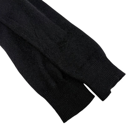 CHANEL Vintage 03A CC Logo Cashmere Knit Cardigan Sweater Black 106917