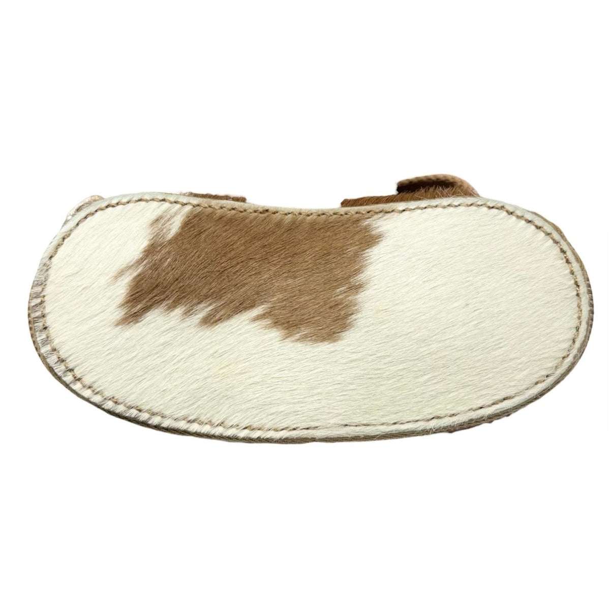 miu miu Vintage Logo Pony Calf Hair Cowhide Fanny Belt Bag Brown White 902807