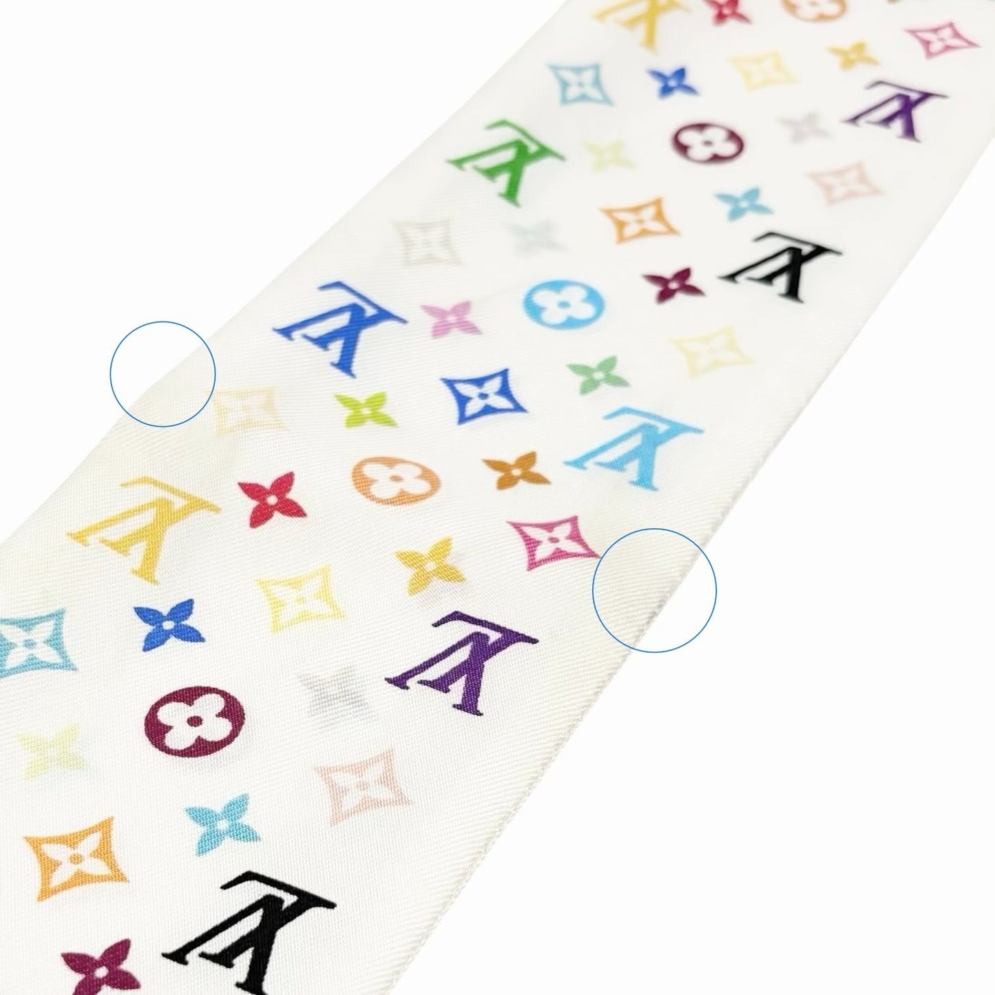 LOUIS VUITTON Vintage LV Monogram Multicolor Bandeau Scarf Silk Hair 902245