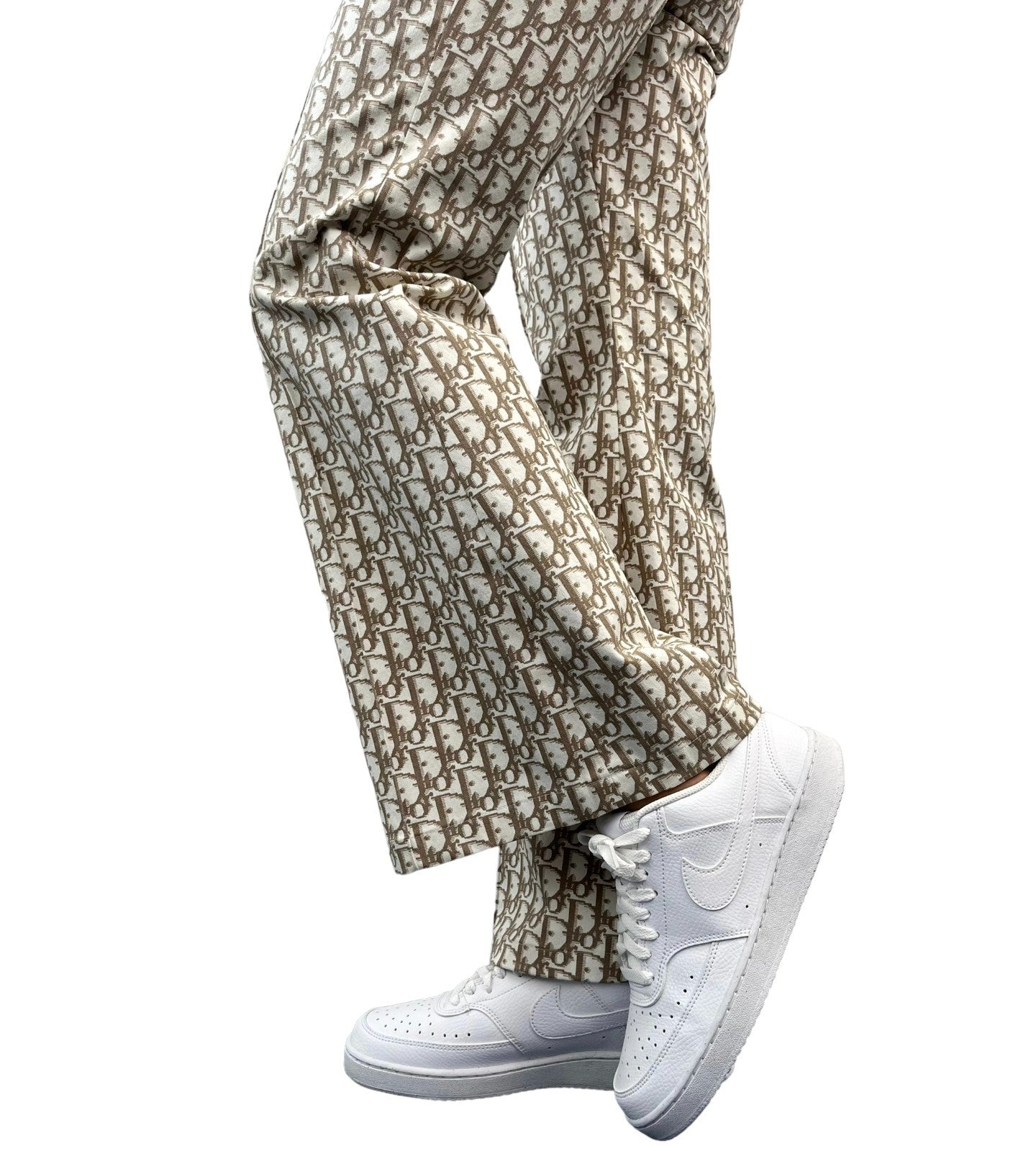 Christian Dior Vintage 2005 Trotter Monogram Pants Bottoms Zip #36 Brown Cotton