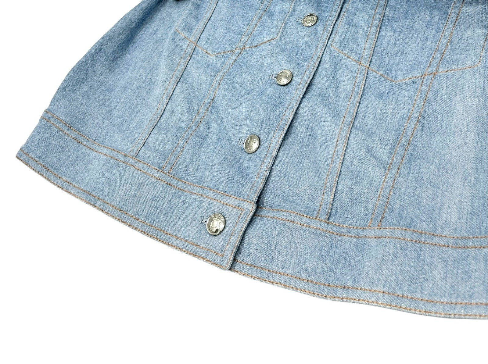 Christian Dior Vintage 2002 Denim Jacket #38 Embroidery Rhinestone Glitter Blue