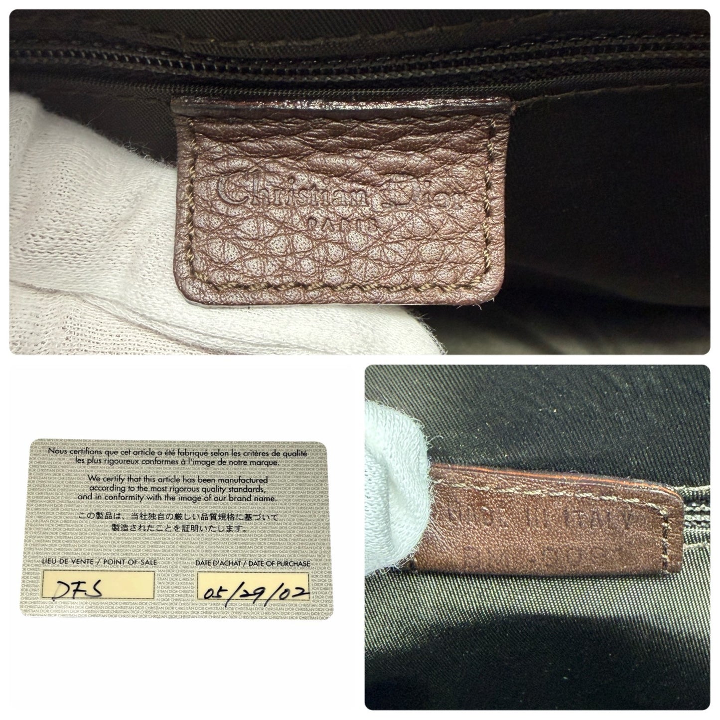 Christian Dior Vintage Montaigne Chris 1947 Pony Hair Bag Beige Brown 901895