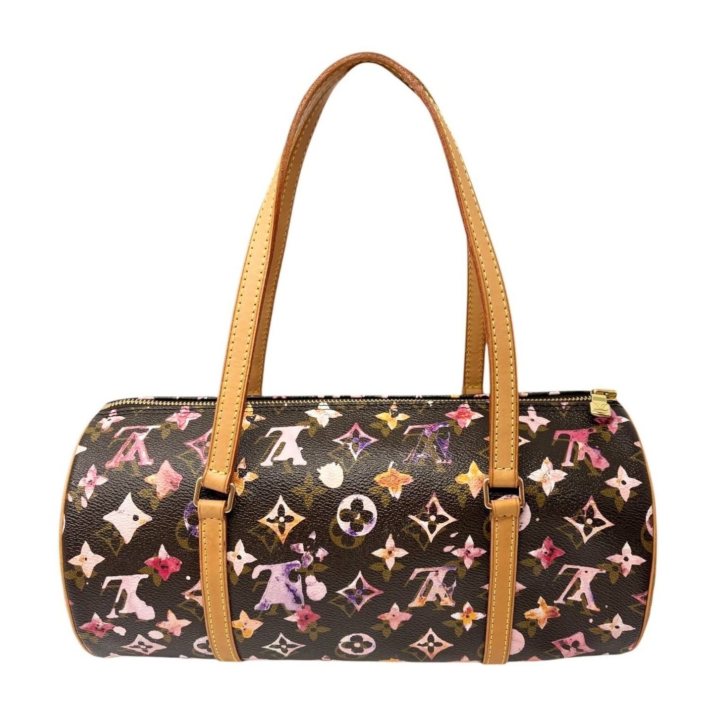 LOUIS VUITTON Vintage M95753 Monogram Watercolor Papillon Shoulder Bag Leather