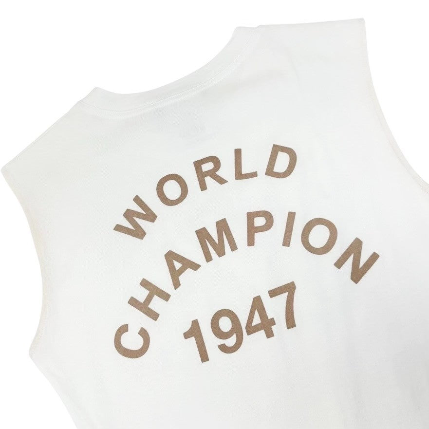 Christian Dior Vintage 2002 J'ADORE Tank Top #36 White Light Brown 902902
