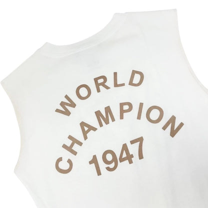 Christian Dior Vintage 2002 J'ADORE Tank Top #36 White Light Brown 902902