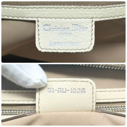 Christian Dior Vintage 2006 Trotter Monogram Shoulder Bag Beige Canvas 902543