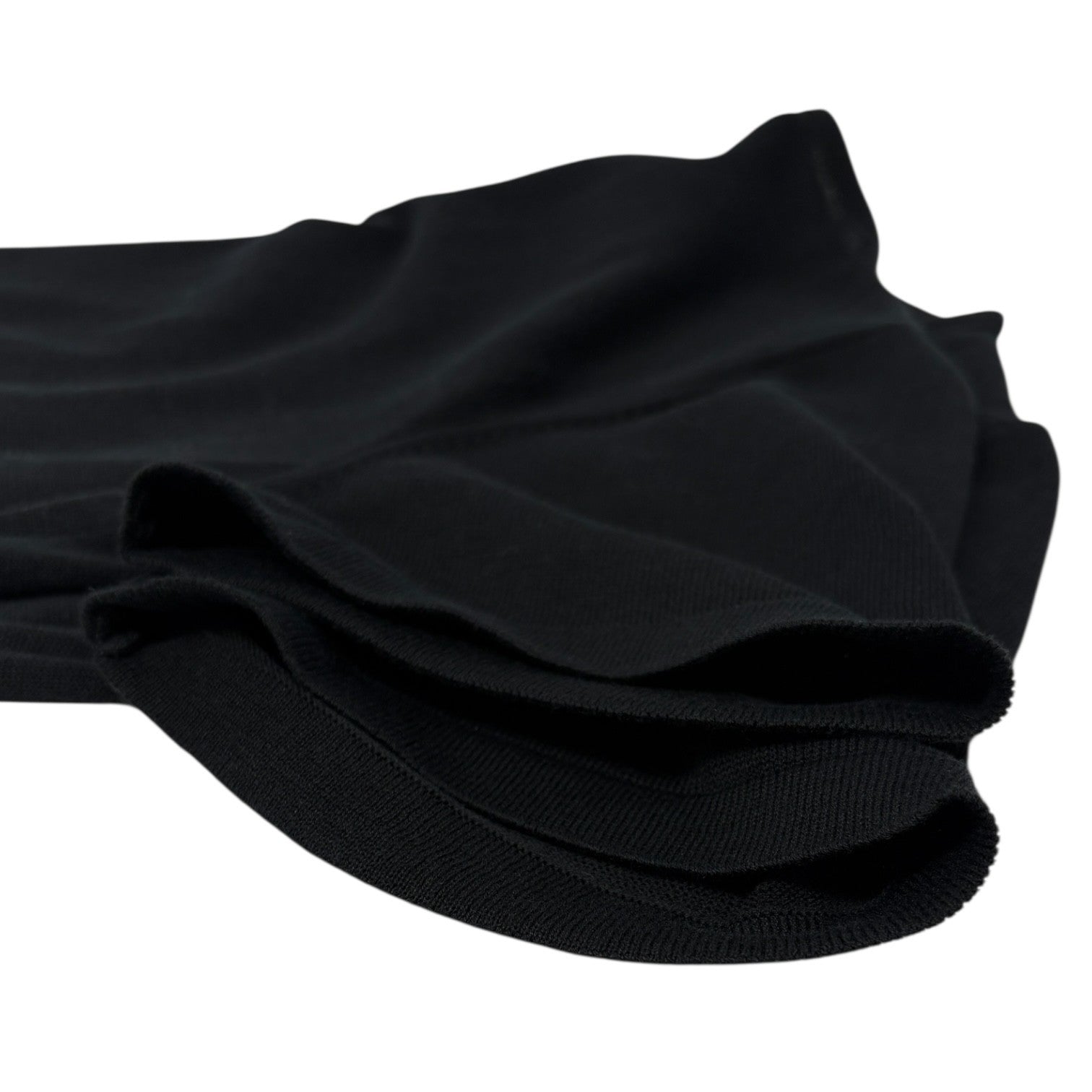 CHANEL Vintage 06P CC Logo Knit T-shirt Top #38 Black Cotton Short Sleeve