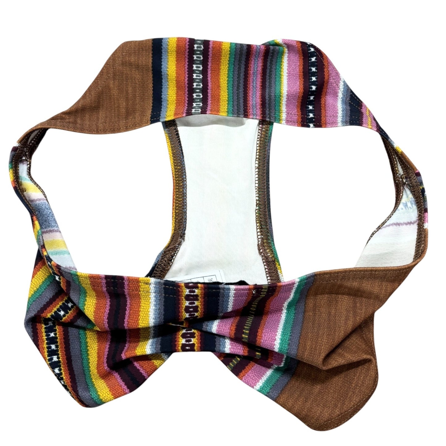 Christian Dior Vintage 2002 Multicolor Triangle Bikini #36 Swimwear Nylon